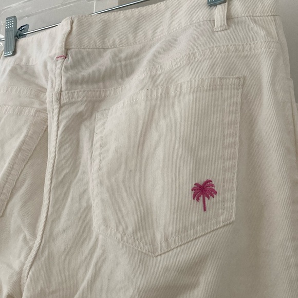 Lilly Pulitzer Cream Pants with Pink and Green Accents - Picture 6 of 7